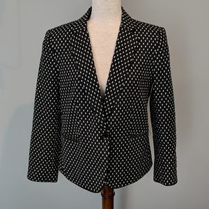 Ann Taylor Black and White Blazer Size 12